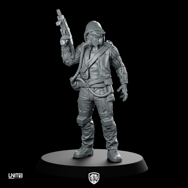 The Looter v1 Miniature Cyberpunk Stealth Operative