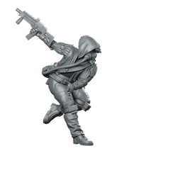 The Looter v2 Miniature Cyberpunk Armored Operative Miniature 360 Spin 01