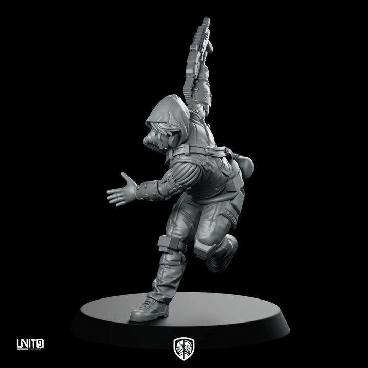 The Looter v2 Miniature Cyberpunk Armored Operative