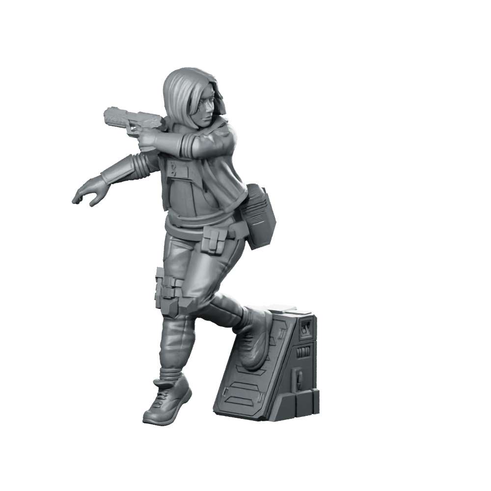 The Signal Runner v1 Miniature Cyberpunk Operative Scout - Unit9 - We Print Miniatures