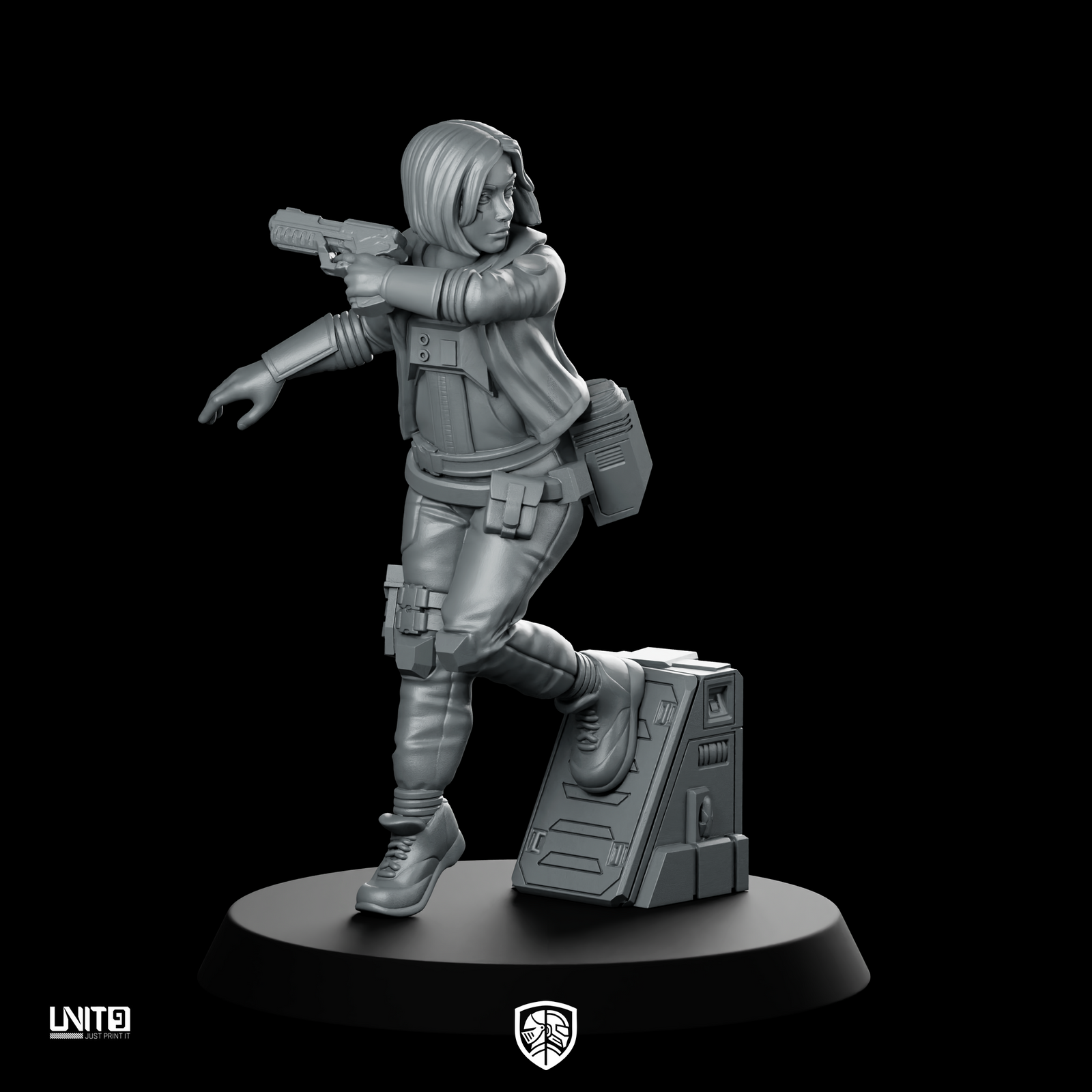 The Signal Runner v1 Miniature Cyberpunk Operative Scout