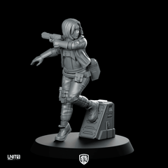 The Signal Runner v1 Miniature Cyberpunk Operative Scout - Unit9 - We Print Miniatures
