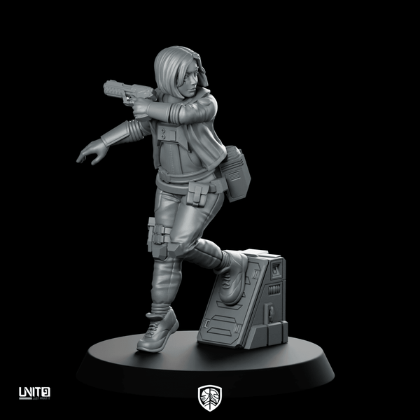 The Signal Runner v1 Miniature Cyberpunk Operative Scout - Unit9 - We Print Miniatures