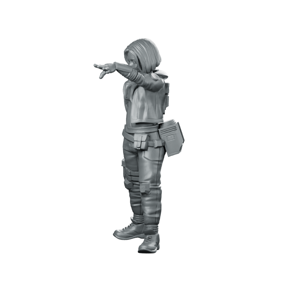 The Signal Runner v21 Miniature Cyberpunk Operative - Unit9 - We Print Miniatures