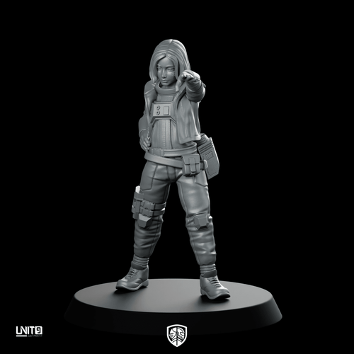 The Signal Runner v2 Miniature Sci - Fi Cyberpunk Operative - Unit9 - We Print Miniatures