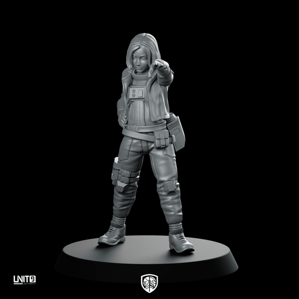The Signal Runner v2 Miniature Sci - Fi Cyberpunk Operative - Unit9 - We Print Miniatures