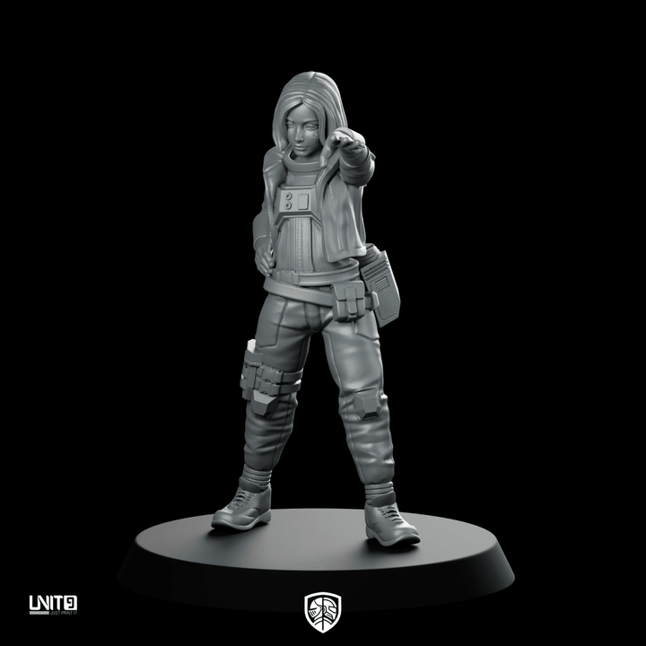 The Signal Runner v2 Miniature Sci-Fi Cyberpunk Operative