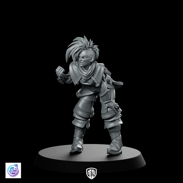 Threatening Foe Miniature Punk Rogue Dagger Fighter