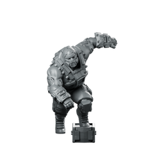 Throttle Jackson 2 Cyberpunk Miniature Armored Brawler Mercenary Miniature 360 Spin 01