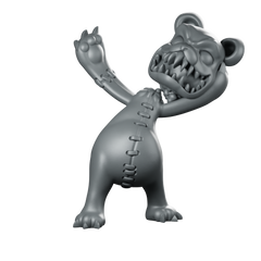 Thrower2 Miniature Evil Teddy Bear Cursed Miniature 360 Spin 01