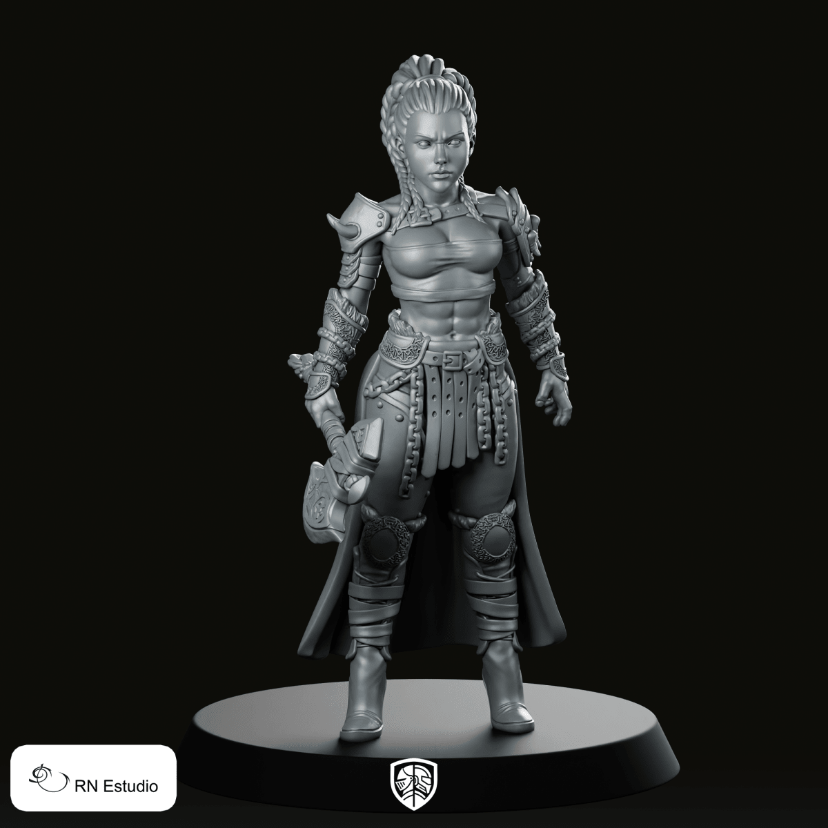 Thyra Skullsplitter Miniature - RN Estudio - We Print Miniatures
