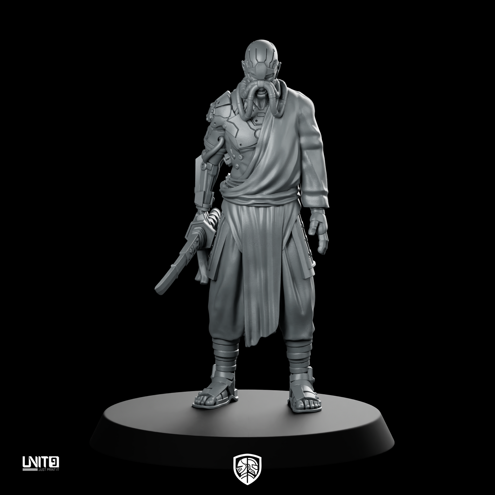 Tie Long 1 Cyberpunk Miniature Cyborg Swordsman Ronin