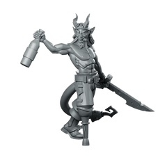 Tiefling Sailor Miniature Drunken Pirate Swordfighter Buccaneer - CastNPlay - We Print Miniatures