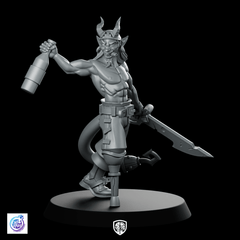 Tiefling Sailor Miniature Drunken Pirate Swordfighter Buccaneer - CastNPlay - We Print Miniatures