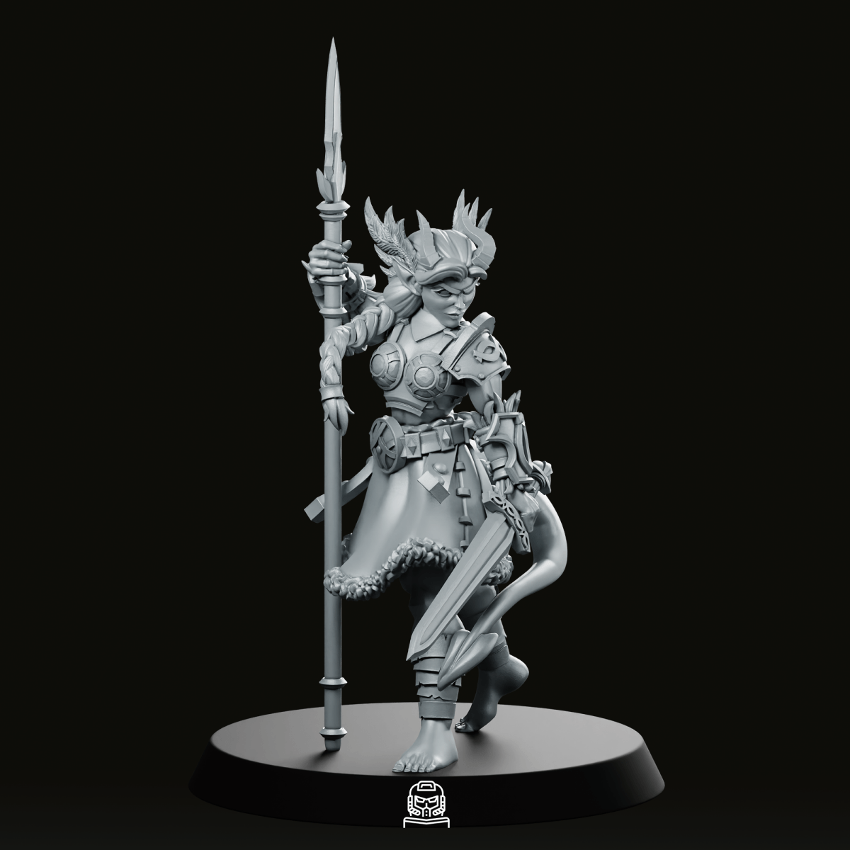 Tiefling Valkyrie Miniature - CastNPlay - We Print Miniatures