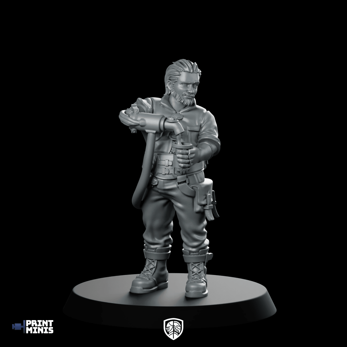 Tolliver Bar Keeper Miniature Sci - Fi Cantina NPC - PrintMinis - We Print Miniatures