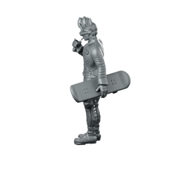 Tony Alva Cyberpunk Miniature Skater Urban Sci-Fi Miniature 360 Spin 01
