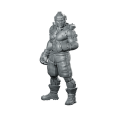 Torque Garron 2 Cyberpunk Miniature Augmented Brawler Fighter Miniature 360 Spin 01