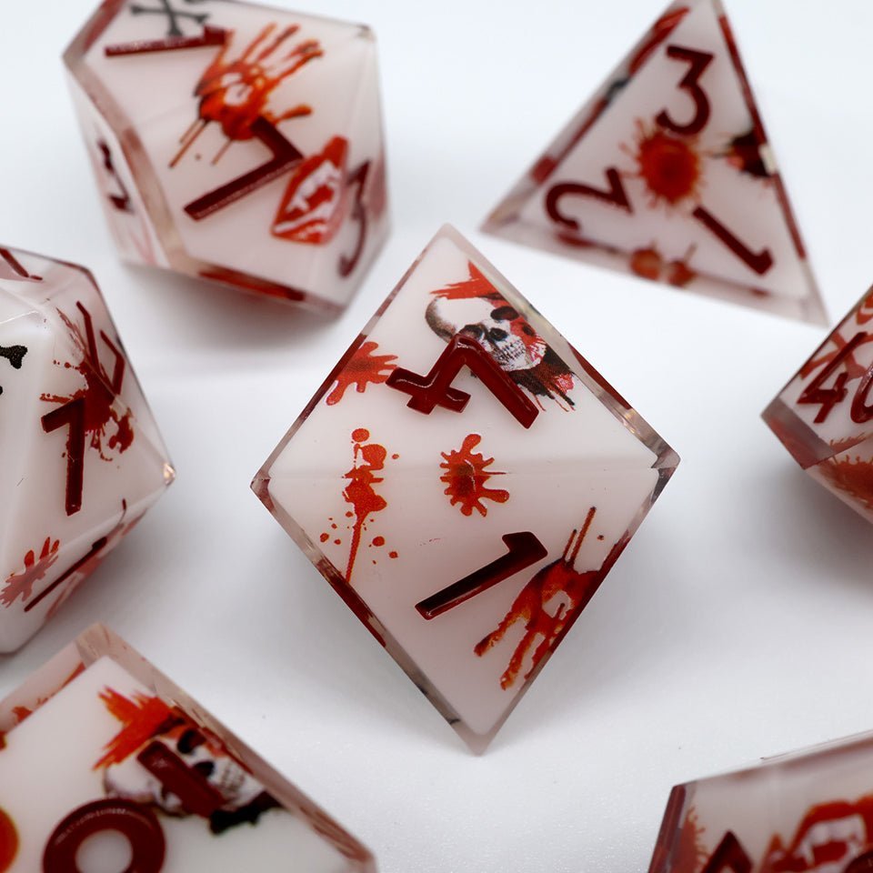 Touch of Death | Art Core Dice| 7 Piece Set - Tabletop Dominion - We Print Miniatures