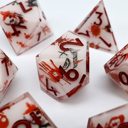 Touch of Death | Art Core Dice| 7 Piece Set - Tabletop Dominion - We Print Miniatures