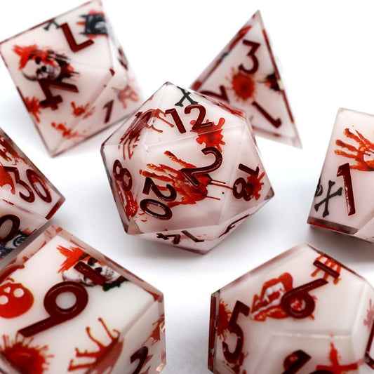 Touch of Death | Art Core Dice| 7 Piece Set - Tabletop Dominion - We Print Miniatures