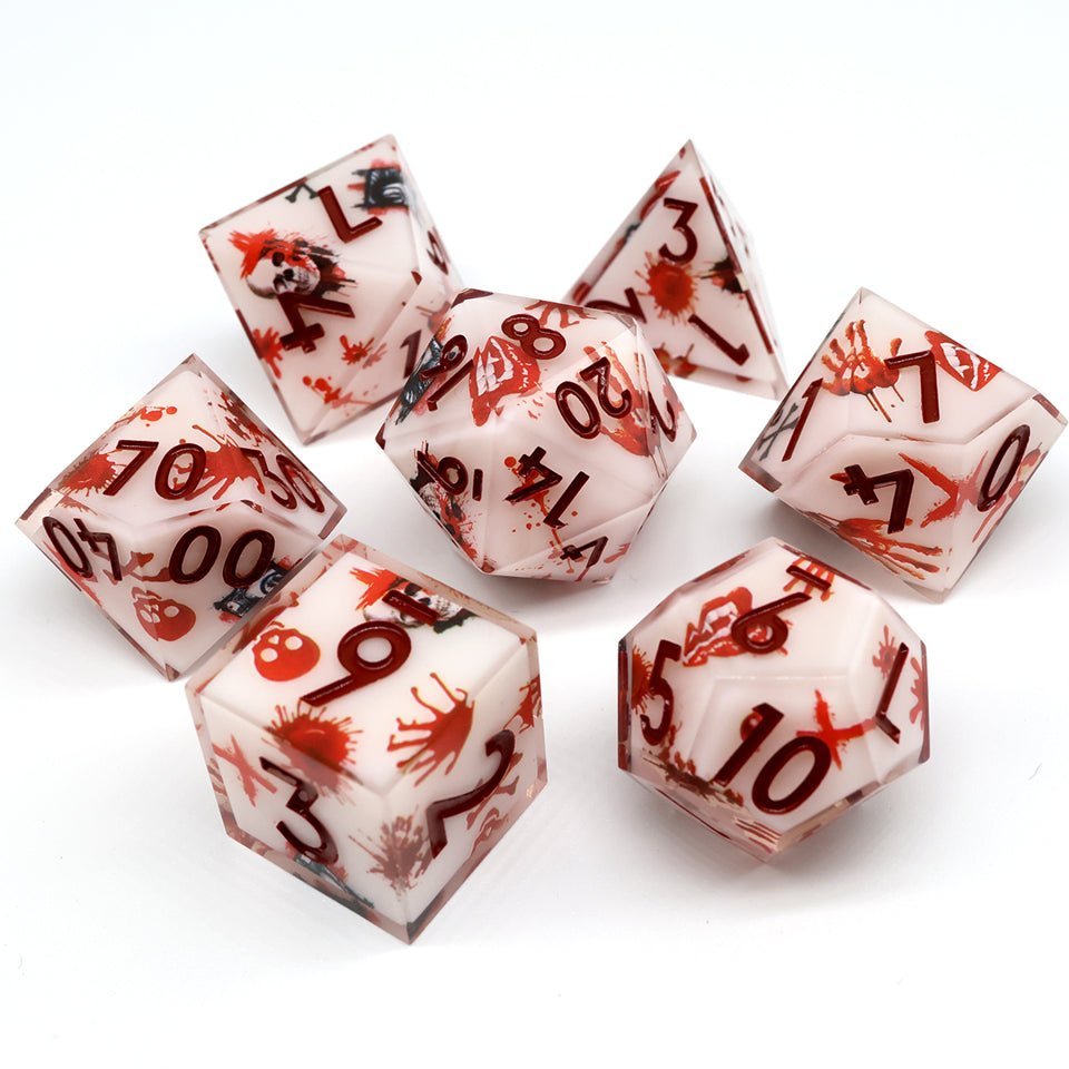 Touch of Death | Art Core Dice| 7 Piece Set - Tabletop Dominion - We Print Miniatures