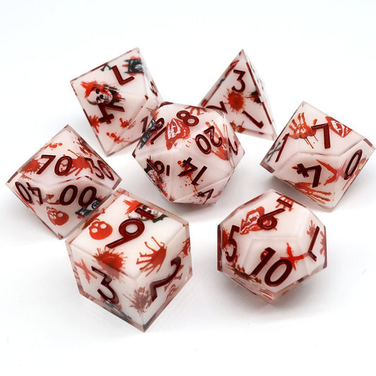 Touch of Death | Art Core Dice| 7 Piece Set - Tabletop Dominion - We Print Miniatures