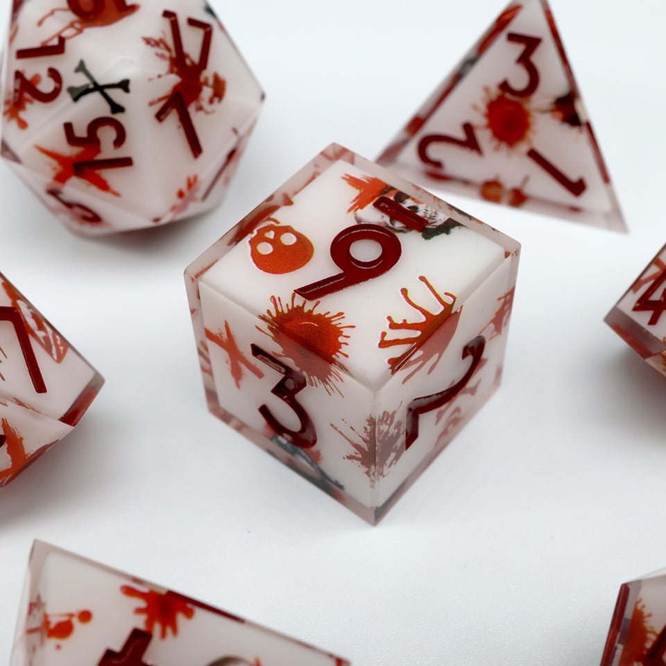 Touch of Death | Art Core Dice| 7 Piece Set - Tabletop Dominion - We Print Miniatures