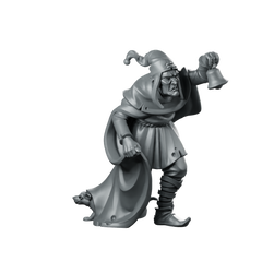 Town Cryer Fantasy Miniature Townsfolk NPC Bell Herald Miniature 360 Spin 02