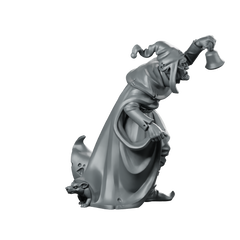Town Cryer Fantasy Miniature Townsfolk NPC Bell Herald Miniature 360 Spin 03