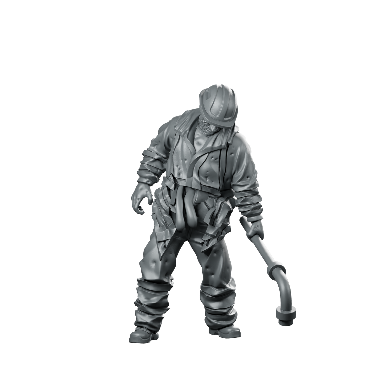 Town Zombie 2 Infected Worker Zombie Civilian Miniature 360 Spin 01
