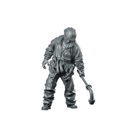Town Zombie 2 Infected Worker Zombie Civilian Miniature 360 Spin 01