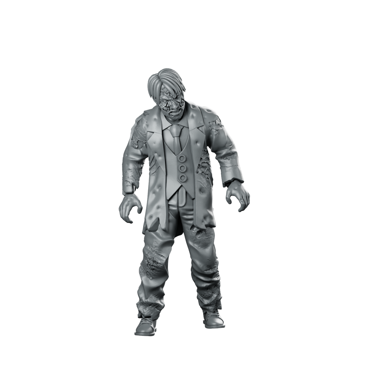 Town Zombie 4 Zombie Suited Undead Corporate Miniature 360 Spin 01