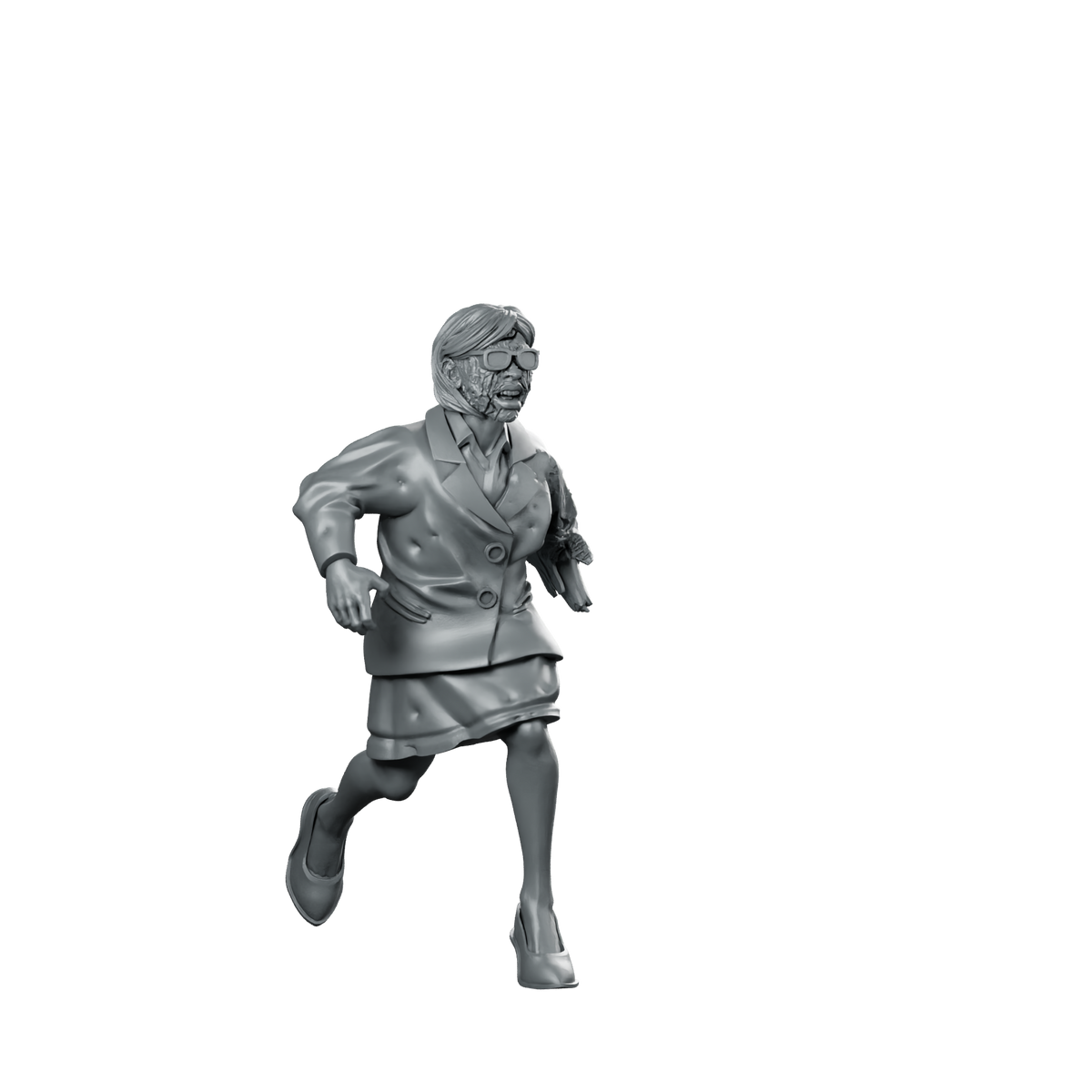 Town Zombie 7 Running Zombie Civilian Corporate Miniature 360 Spin 01
