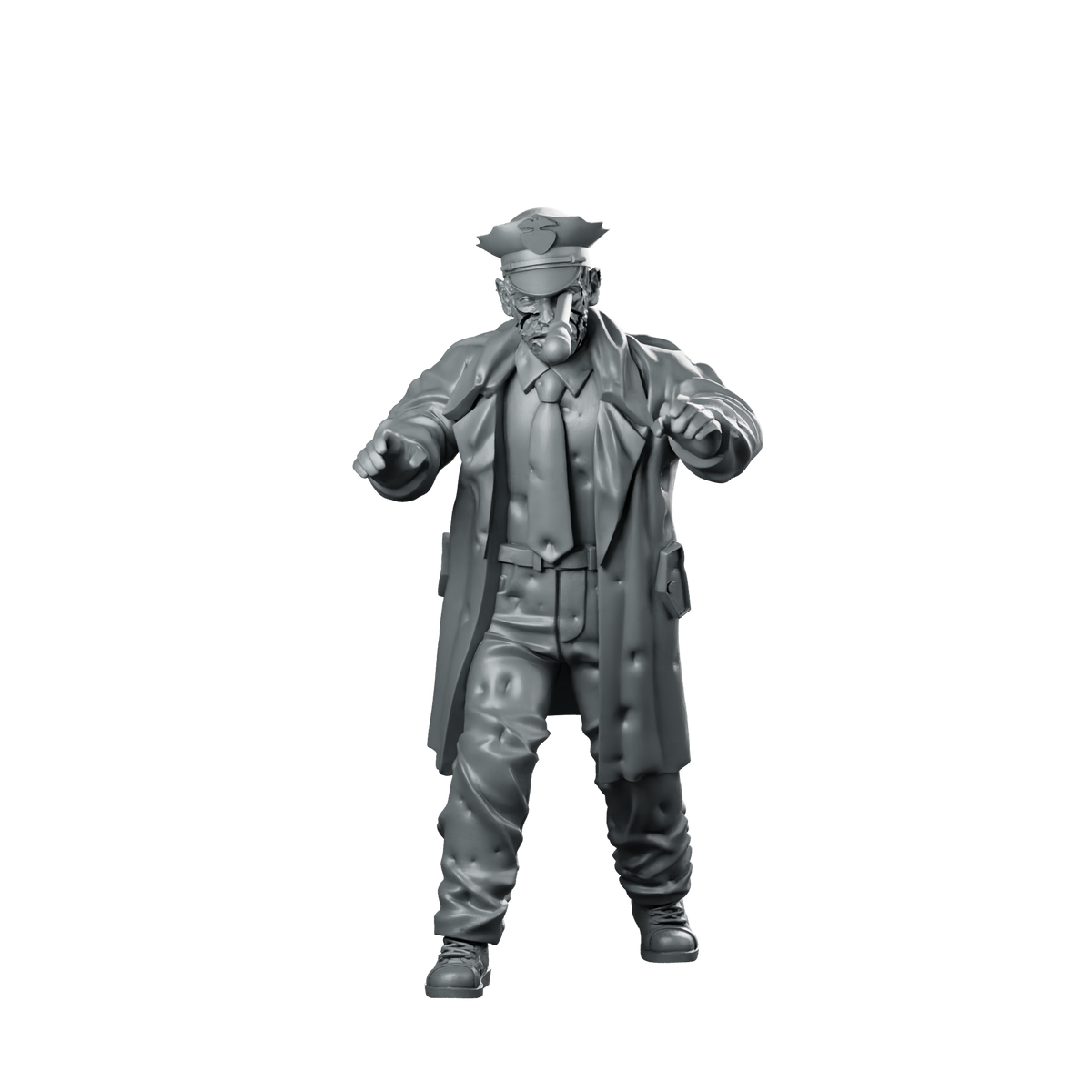 Town Zombie 8 Sci Fi Corrupt Officer Miniature 360 Spin 01
