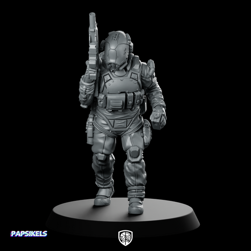 Trauma Troupe Assault Team Unit 3 Miniature Cyberpunk