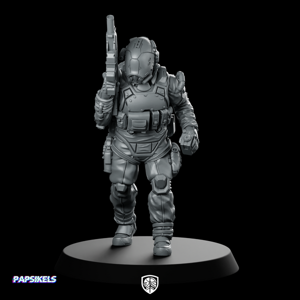 Trauma Troupe Assault Team Unit 3 Miniature Cyberpunk