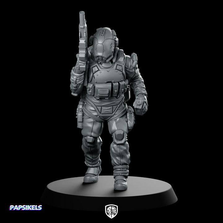 Trauma Troupe Assault Team Unit 3 Miniature Cyberpunk