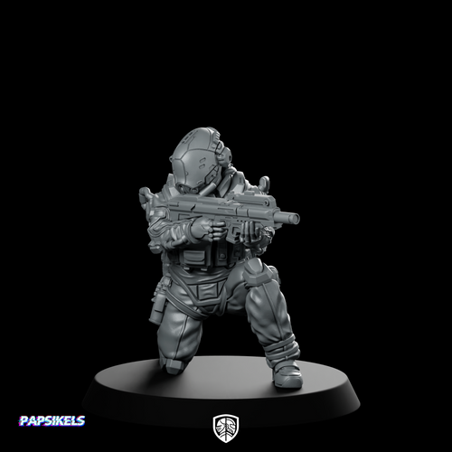 Trauma Troupe Assault Team Unit 4 Miniature Cyberpunk