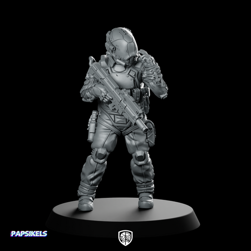 Trauma Troupe Assault Team Unit 5 Miniature Cyberpunk