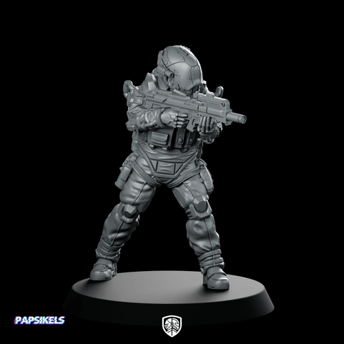 Trauma Troupe Assault Team Unit 6 Miniature Sci - fi - Papsikels Miniatures - We Print Miniatures