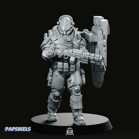 Trauma Troupe Assault Team Unit 9 Miniature - Papsikels Miniatures - We Print Miniatures