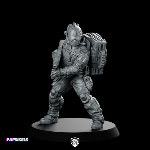 Trauma Troupe Field Doctor Unit B Miniature Sci - Fi - Papsikels Miniatures - We Print Miniatures