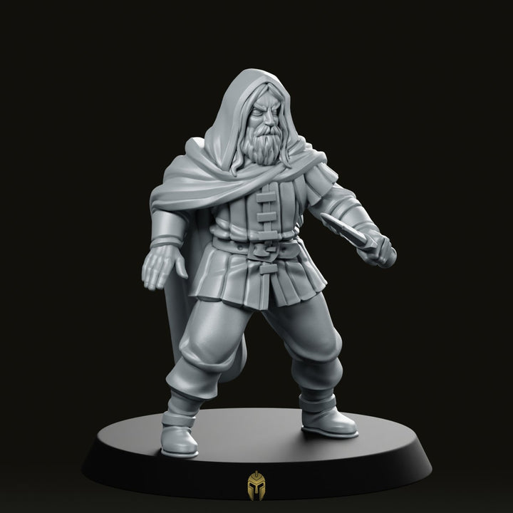 Traveller Fantasy Miniature Hooded Drunken NPC Rogue