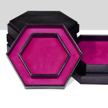 Tray of Fates | Hexagonal Dice Tray | Purple Felt - Tabletop Dominion - We Print Miniatures