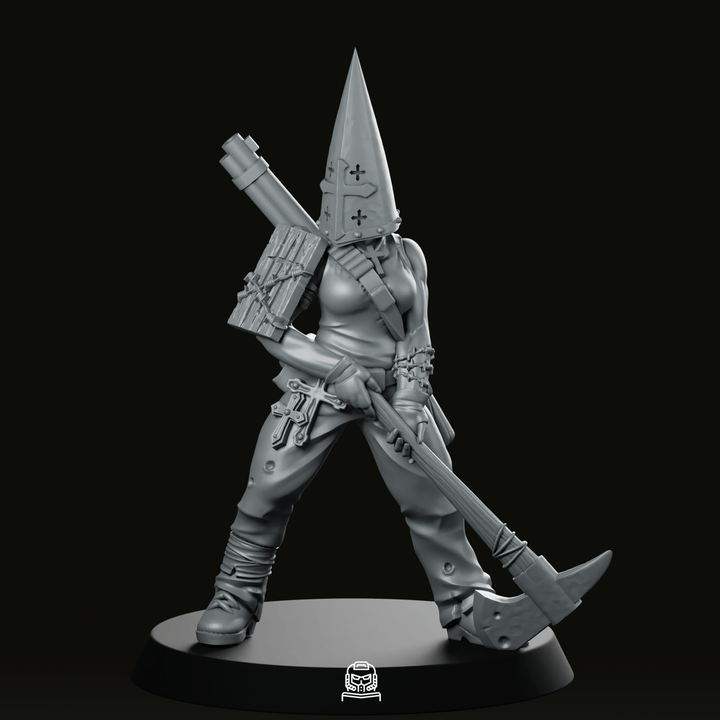 Trench Fanatic Axe Miniature Cultist Zealot Warrior