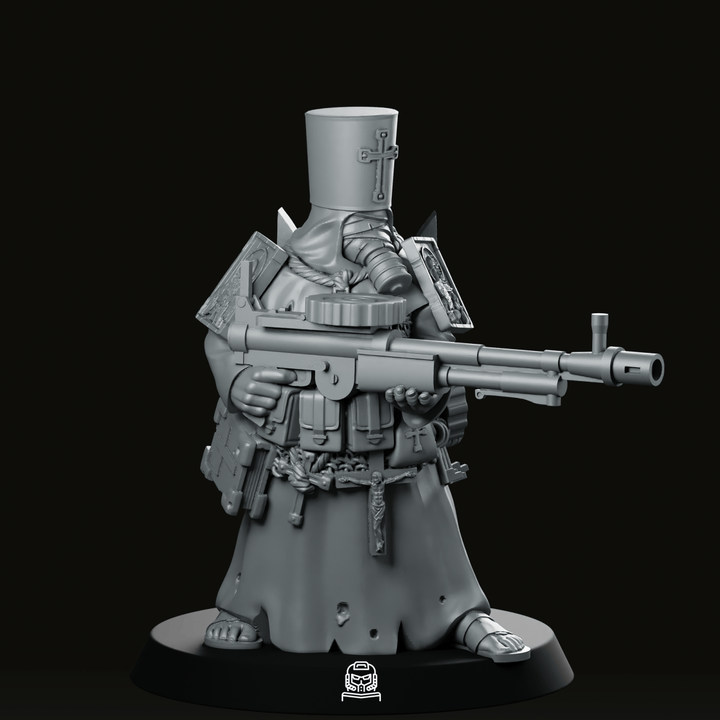 Trench Fanatic Machinegun Miniature resin cultist heavy gunner