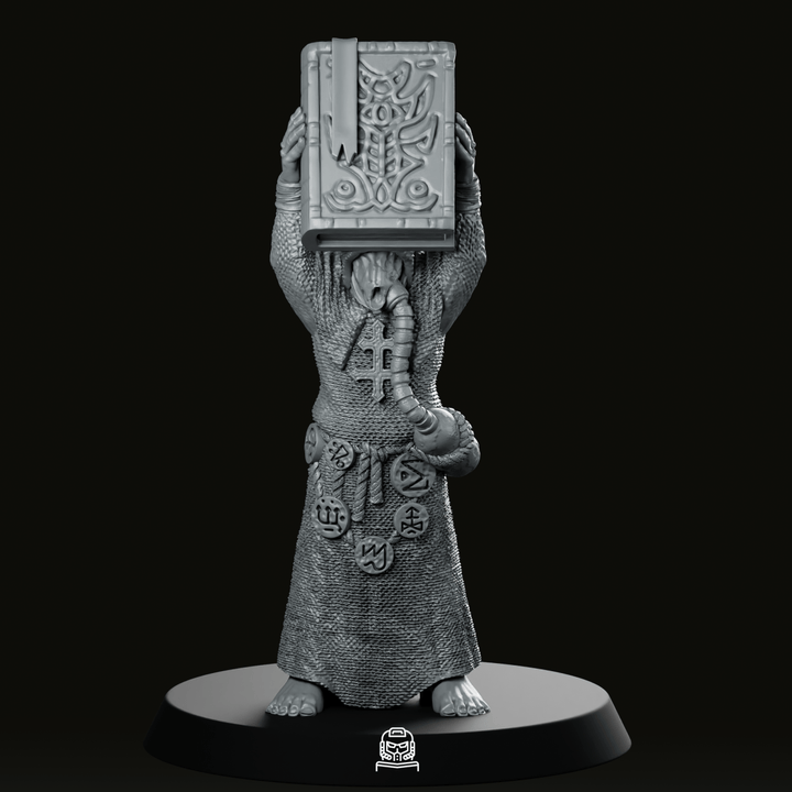 Figurine Cultiste Masqué des Tranchées avec Livre, Sombre Zélote