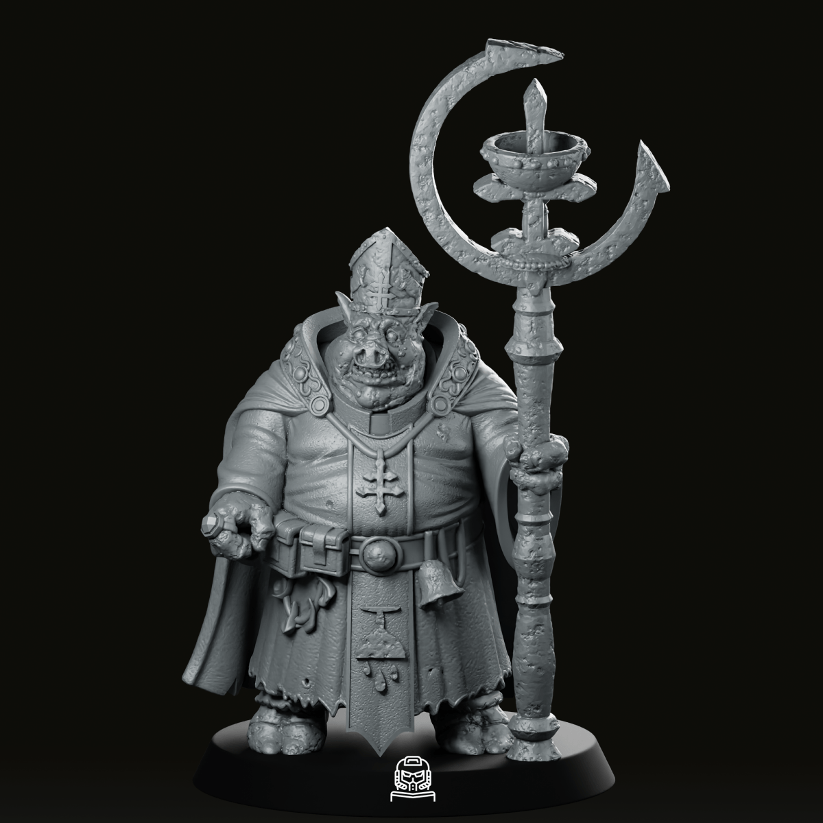 Trench Priest Miniature - Onmioji - We Print Miniatures