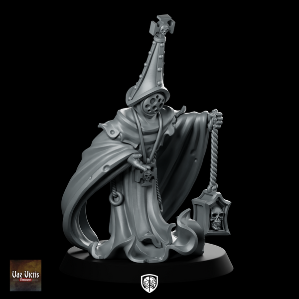 Trench Soldier Dark Priest Fantasy Miniature Skull Lantern